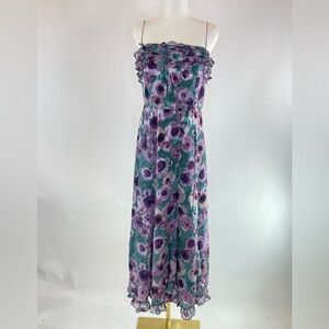 Slate & Willow Floral Midi Dress, 8 (flaw)